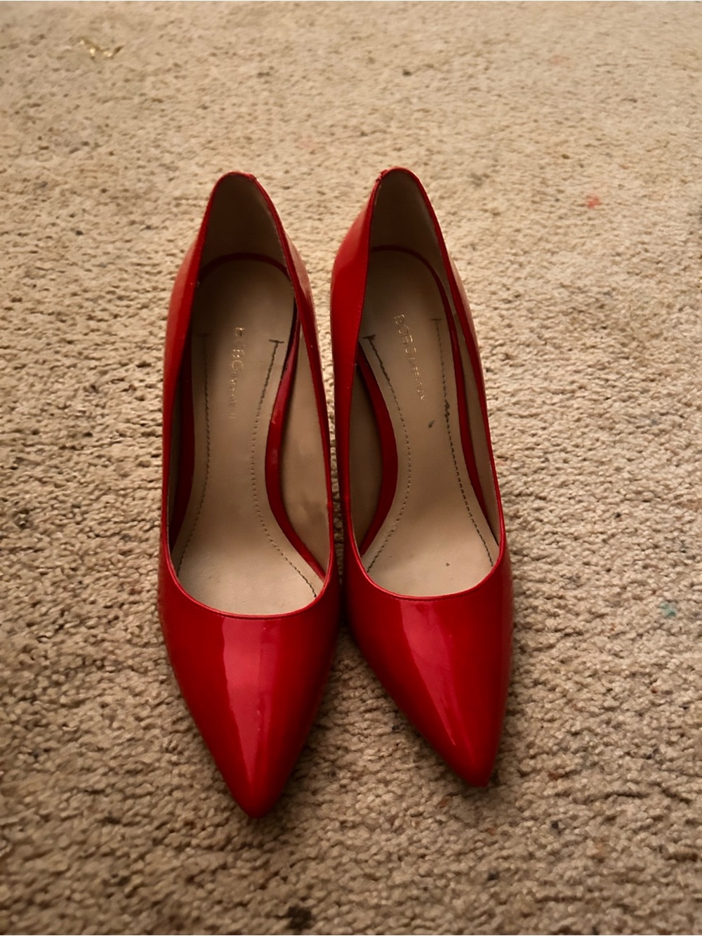 BCBGeneration Patent Leather Fuchsia Pointed-Toe Pumps great for anything